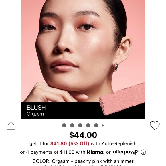 *Brand New* No Box Nars full size blush in “orgasm” - Picture 6 of 6